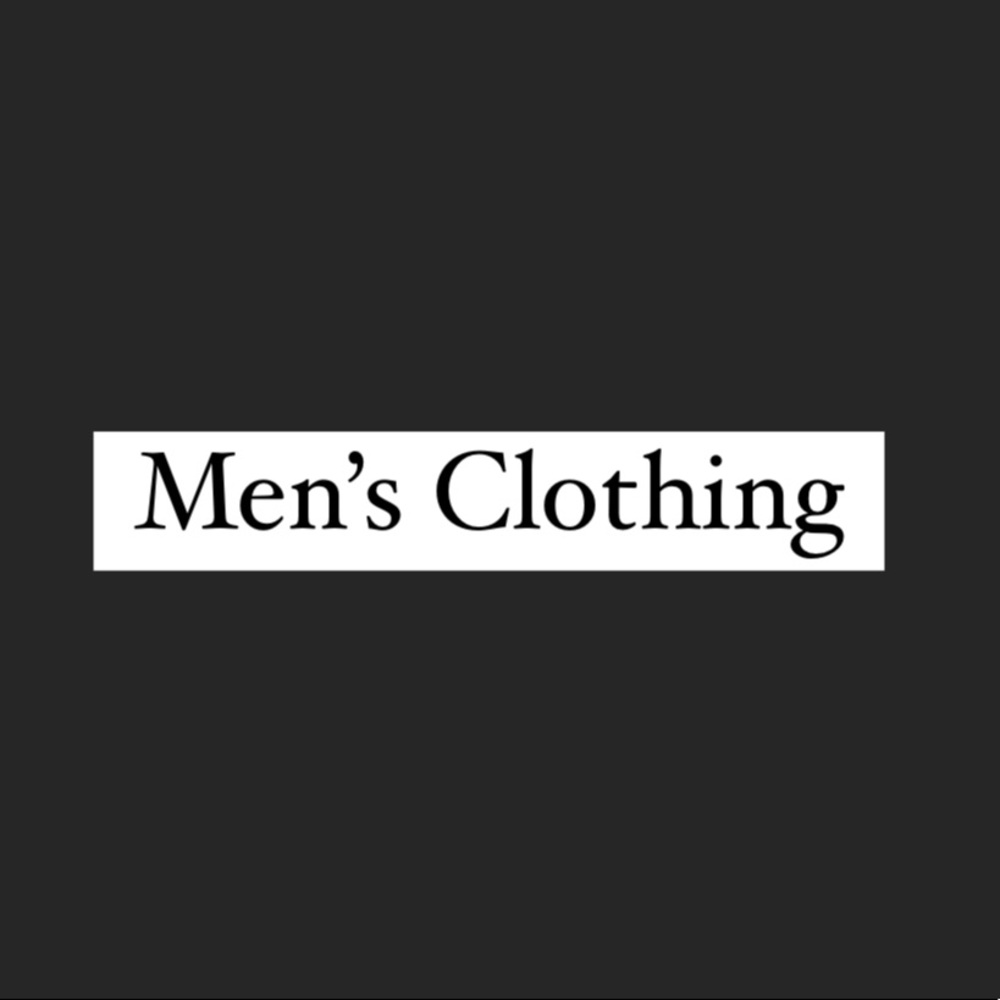 MEN’S CLOTHING LISTED IN THIS SECTION